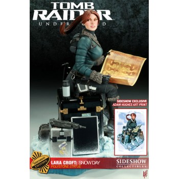 Tomb Raider Underworld Statue Lara Croft Snow Day Sideshow Exclusive 37 cm